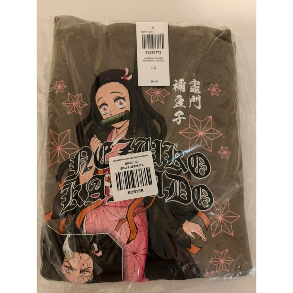 Demon Slayer: Kimetsu No Yaiba Nezuko Flower Hoodie Large